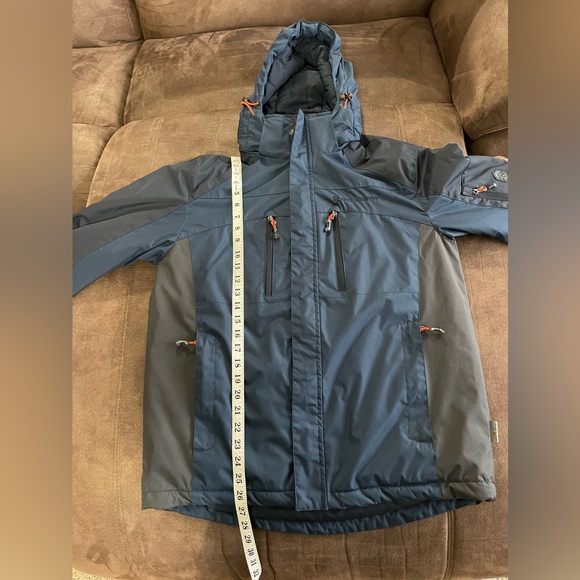 Free Country Men’s Winter Hooded Two Toned Coat Size Small - Picture 8 of 8